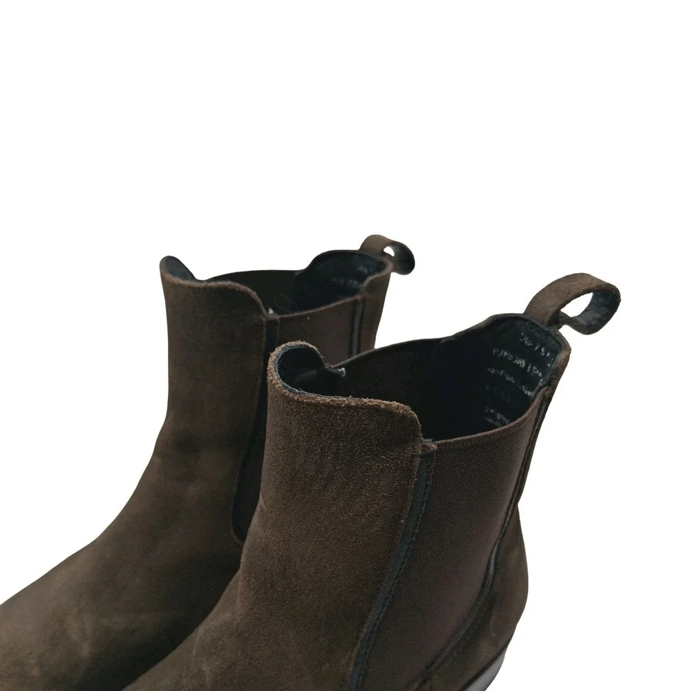 Thursday Boot Co Chelsea Boots Womens Size 7.5 Brown Suede Pull On Ankle Casual